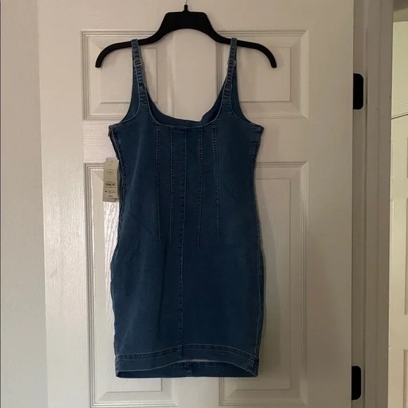 No Boundaries Blue Denim Mini Dress - Picture 3 of 3